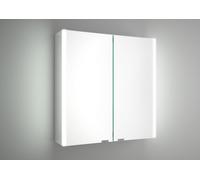 Salgar armoire de toilette ALLIANCE 700 2 portes miroir double incl. interrupteur et prise de courant et avec lumière LED latérale(22W) 730 x 650 x 150 mm