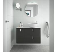 Salgar Armoire murale UNIIQ 900 gauche Gris anthracite mat Meuble de salle de bains