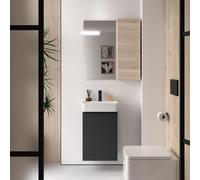 Salgar Armoire sous lavabo AIDA 440 1 porte avec Soft-Close ANTHRACITE MATT 440 x 263 x 620 mm