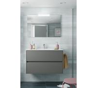 Salgar NOJA Ensemble complet 900 2 tiroirs gris mat Meuble de salle de bains SP