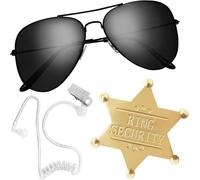 SALGIA 3 Pièces Jouet de Jeu d'espionnage, Jouet d’Écouteur Espion avec Badge de Sécurité, pour Jeux de Simulation d'habillage en Classe, Accessoires de Détective de Jeu de Rôle