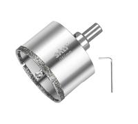 SALI Foret diamanté de 60 mm avec foret de centrage, foret à verre avec revêtement diamant 45# couronne de forage creuse en acier 45# pour percer dans la céramique, la porcelaine, le verre, le marbre