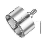 SALI Foret diamanté de 68 mm avec foret de centrage, foret à verre avec revêtement diamant, couronne de forage creuse en acier 45# pour percer dans la céramique, la porcelaine, le verre, le marbre