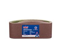 SALI Lot de 10 bandes abrasives - 100 x 610 mm - Grain 100 - Pour ponceuse à bande, ponceuse pour bois, métal, meulage, affûtage et dérouillage