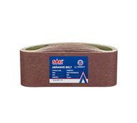 SALI Lot de 10 bandes abrasives 100 x 610 mm - Grain 80 - Pour ponceuse à bande, ponceuse pour bois, métal, meulage, affûtage et dérouillage