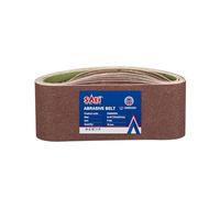 SALI Lot de 10 bandes abrasives - 75 x 457 mm - Grain 100 - Pour ponceuse à bande - Pour ponceuse à bande - Pour bois, métal, meulage, affûtage et dérouillage