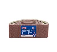 SALI Lot de 10 bandes abrasives - 75 x 533 mm - Grain 60 - Pour ponceuse à bande, ponceuse pour bois, métal, meulage, affûtage et dérouillage