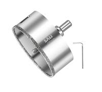 SALI Mèche diamantée 100mm Scie cloche diamantée avec foret de centrage Mèche à verre avec revêtement diamant Acier Couronne de forage creuse à carrelage Pour percer dans la céramique, la porcelaine