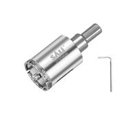 SALI Mèche diamantée 30mm Scie cloche diamantée avec foret de centrage Mèche à verre à revêtement diamant 45# acier Couronne creuse à carrelage Pour percer dans la céramique