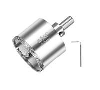 SALI Mèche diamantée 50 mm Scie cloche diamantée avec foret de centrage Mèche à verre à revêtement diamant 45# acier Couronne creuse à carrelage Pour percer dans la céramique, la porcelaine, le verre
