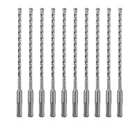SALI SDS Plus Lot de forets 6x210mm 10 pièces. Ensemble de forets pour marteau-perforateur avec 4 pointes en métal dur & Perçage rapide et précis dans le béton. Accessoires pour burineur. Forets pour