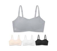 SALIA GIRL Brassières ado Filles 10-14, sans Couture, Coques Fixes | Brassières caraco ado réglables, col carré, effet invisible, douceur nuage, sans armature, à enfiler, lavables en machine