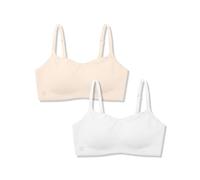 SALIA GIRL Brassières ado Filles 10-14, sans Couture, Coques Fixes | Brassières caraco ado réglables, col carré, effet invisible, douceur nuage, sans armature, à enfiler, lavables en machine