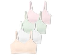 SALIA GIRL Soutiens-Gorge Sport Filles 10-14, Coques Fixes, sans Couture | Brassières caraco d’entraînement ado, bretelles réglables, coques fixes légères, coupe fine, invisible, quotidien/sport léger