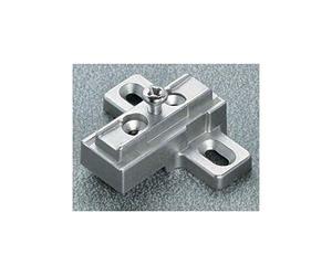 Salice - Embase pour charnière contre coudée - Fixation à visser - Epaisseur 9 mm - Gris - Zamac - Montage mural - Unité unique - Disponibilité pièces de rechange 7 ans