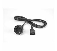 Salicru CABLE SALIDA C14/schuko 2 m 10 A câble électrique Noir Coupleur C14 CEE7/4 - Cables électriques (2 m, Female connector / Female connector, Coupleur C14, CEE7/4, Noir)