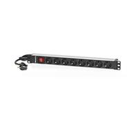 Salicru Unité de distribution secteur SPS 8F PDU SCH/SCH – 1U CA 100–250V Entrée Type C 8× Type C