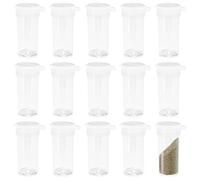 Salière 15Pcs 6G, Bouteille En Plastique, Bouteille Scellée, Mini Bouteille En Plastique, Bouteille D’Épices, Bouteille D’Épices Portable, Bouteille D’Épices De Camping