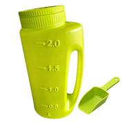 Salière à main - Bac à graines robuste de 2 litres, distributeur de granulés de pierre, outil d'épandage pour engrais, sable, appareil pour l'entretien de la pelouse, le trottoir, le jardin