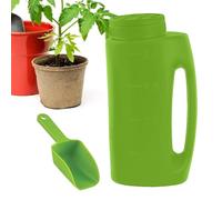 Salière de 2 litres pour pelouse et Jardin, épandeur Manuel avec cuillère, épandeur Portable pour Engrais, sel, Fonte de Glace, sel gemme et Terre Cuite