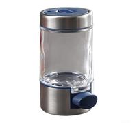 Salière de précision en acier 304 - Bocal en verre - 0,5 g - Shaker pour l'organisation du plan de travail et la poussière pour un rangement étanche - Bleu acier