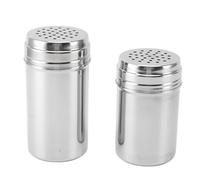 Salière en acier inoxydable, distributeur de sucre, distributeur d'assaisonnement, récipient pour sel, cannelle, sucre, farine, 2 pièces (Tapez 2)