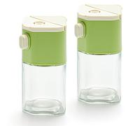 Salière en verre 2 en 1 avec bec verseur latéral, élégant distributeur de sucre en verre borosilicate, distributeur de sucre en verre sans BPA, pour sucre, sel, maison, camping, cuisine, barbecue