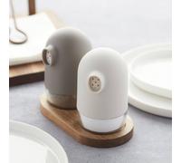 Salière et Poivrière de table sur plateau bambou Point Virgule