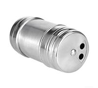 Salière et poivrière en acier inoxydable avec couvercle rotatif et plusieurs options de trous, portable pour les voyages et la maison, idéale pour les barbecues, le bœuf, l'assaisonnement à la salade