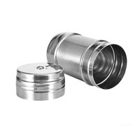 Salière et poivrière en acier inoxydable avec couvercle rotatif facile à utiliser pour assaisonner à la maison ou en voyage (S)