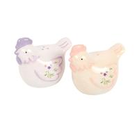 Salière et poivrière en forme de poule | Décoration de table de cuisine | Lot de 2