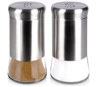 Salière et poivrière Vilde Pot à épices Bocal à épices Saupoudreuse à épices Distributeur d'épices en verre Set à épices, lot de 2