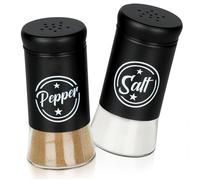Salière et Poivrière - Vilde - Verre Noir - Ensemble 2 Pièces - 140 ml