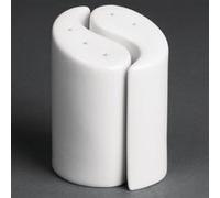 Cuisine art de la table Olympia Salière et poivrière Ying et Yang 95 mm - x 12 - - Porcelaine