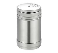 Salière, shaker de drague en acier inoxydable, trous verseurs, pot d'assaisonnement, pot d'assaisonnement multifonctionnel pour sel, cannelle, sucre, farine (M)