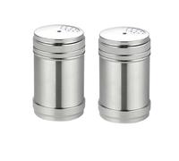 Salières en acier inoxydable 2 pièces, sucrier rotatif manuel avec bouteille d'assaisonnement à trou de versement réglable Pour le sucre salé (L)