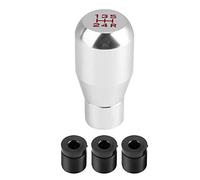 SALINE Shifter Adaptateur Universel 5 Vitesses Manuel En Métal Chrome Chrome Pommeau Levier Bâton Stylo Poignée Tête Voiture Style Accessoires