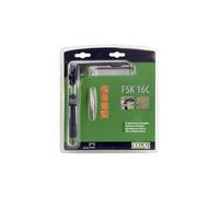 SALKI | Agrafeuse pour Clôtures avec Chargeur FSK16C | Pinces pour Clôtures | Coupeur de Câbles Incorporé | Compatible avec les Agrafes Ω16 | Vert