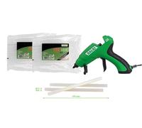 Salki Pack Premium Pistolet à Colle Thermofusible 60W + 2 Sachets de 1 kg de Bâtons de Colle - Pack Pistolet à Colle Chaude - Adhésion Rapide pour le Bricolage, les Réparations et les Travaux Manuels