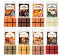 SALKING Fondants de Cire parfumée d'automne pour Lampes parfumées, 100% Bougies de Cire de soja parfumées, senteurs d'épices de Citrouille et de Cannelle, Coffret Cadeau pour Halloween, Noël, 8 Packs