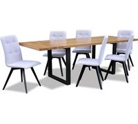 Salle à manger Bois Table Design Salon Set Garniture Set Meubles Classiques 7 pcs. Nouveau