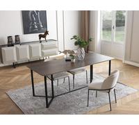 Salle à manger Coin repas Ensemble de table 7pcs Bois Marron Chaises Moderne