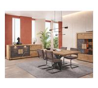 Salle à manger complète avec LED RACHA (table + buffet LED)