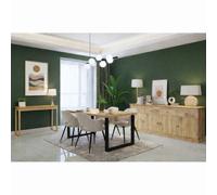 Salle à manger complète industrielle VALENTINE (Buffet + Table)