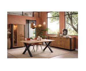 Salle à manger complète MONA (Buffet + Table pied X)
