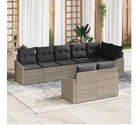 Salle a manger complete Vidaxl Ensemble de salle à manger pour jardin 8 pcs Gris clair