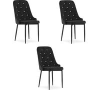 Salle à manger Cuisine Chaise longue Amore - Noir X 3