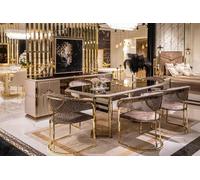 Salle à manger de luxe Set Table de salle à manger 6x Chaises Moderne Sideboard Elegance Möbel Garniture