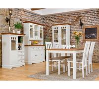 Salle à manger de style rustique Ensemble de 8 pièces table buffet chaises vitrine Meubles