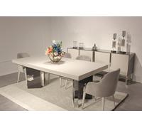 Salle à manger Design Set 6 pcs Table de salle à manger design avec 4х chaises Sideboard moderne